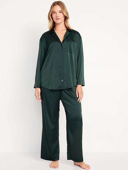 Satin Pajama Pant Set Product Image