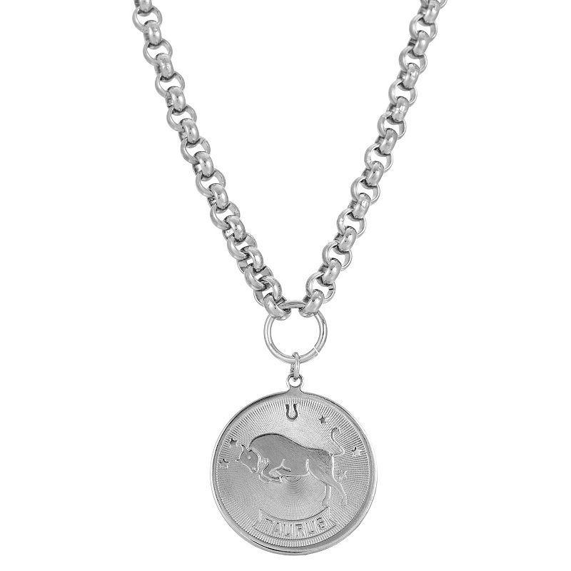 1928 Round Sagitarius Pendant Necklace, Womens, October Product Image