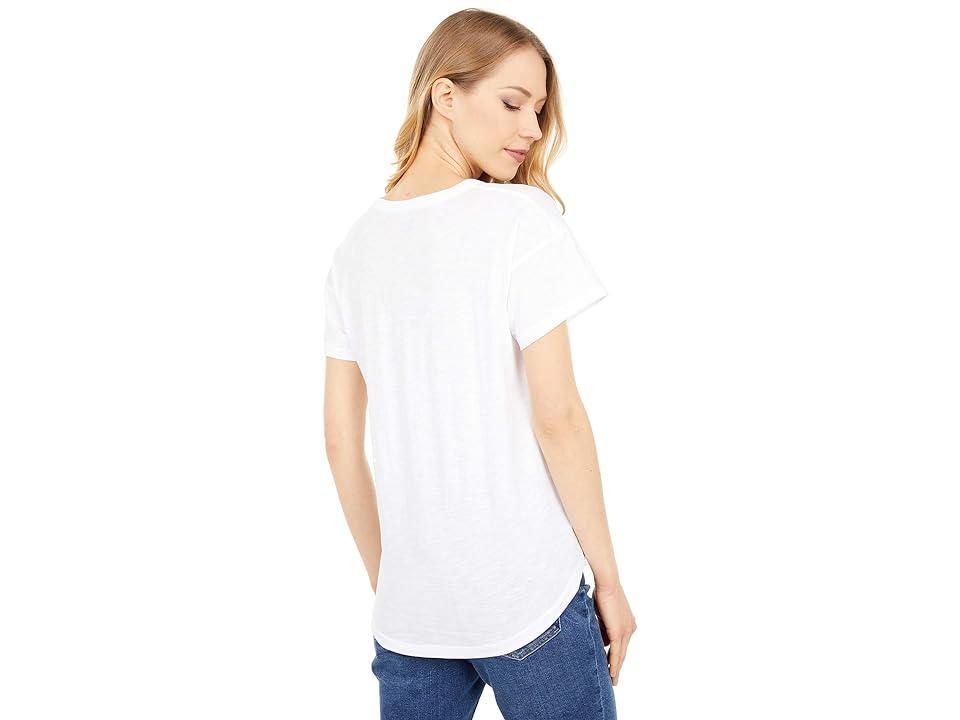 Madewell Whisper Cotton Rib-Crewneck Tee (Optic ) Women's Clothing Product Image