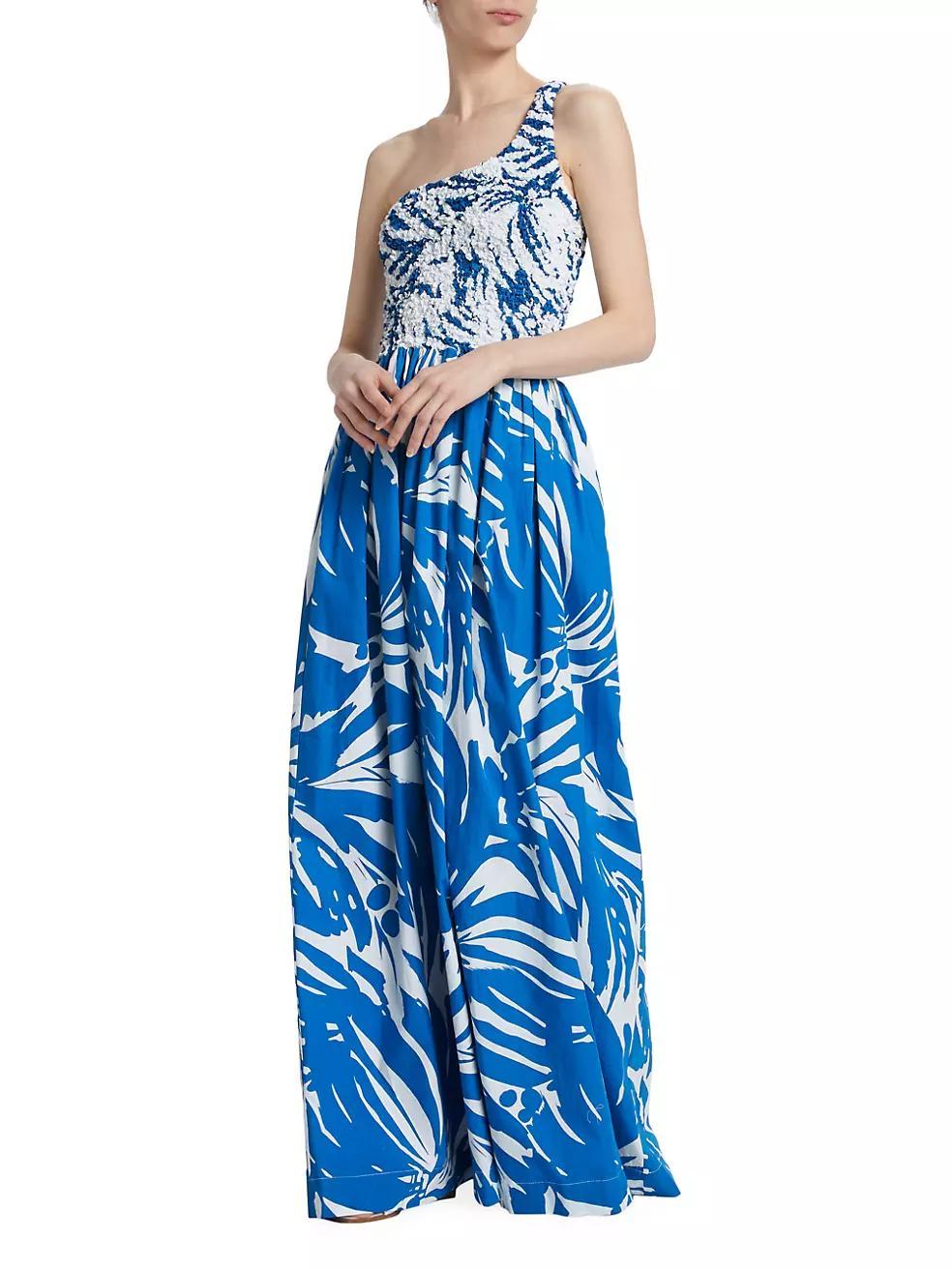 Sweet Disposition Mottled One-Shoulder Maxi Dress Product Image