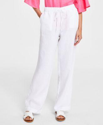 Charter Club Embroidered Tunic Top Drawstring Waist Pants Created For Macys Product Image