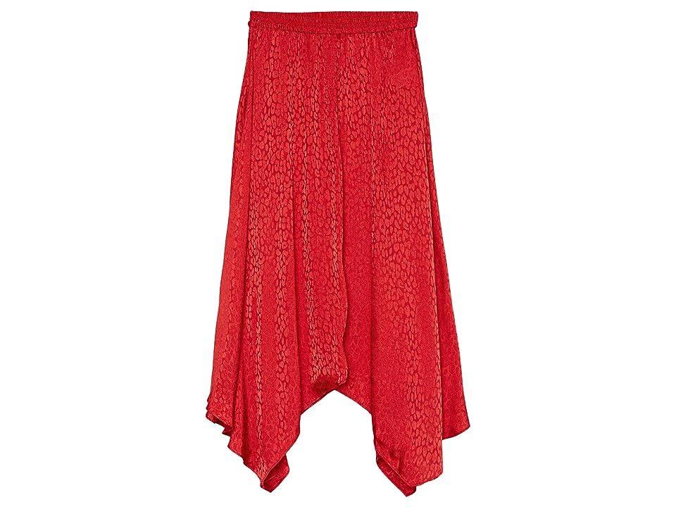 MICHAEL Michael Kors Asymmetrical Pull-On Skirt (Crimson) Women's Skirt Product Image