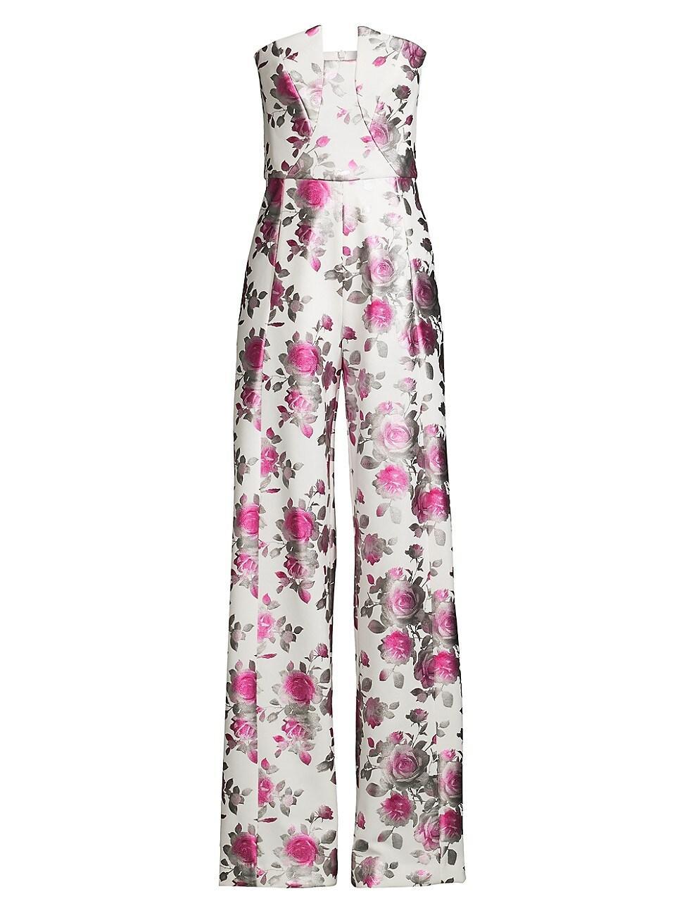 Womens Lena Strapless Floral Jumpsuit Product Image