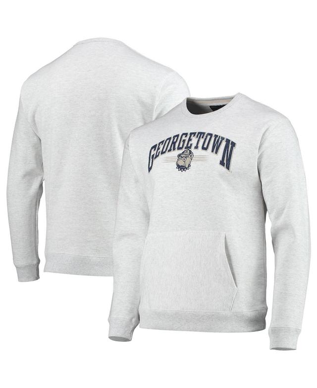 Mens League Collegiate Wear Heathered Gray Georgetown Hoyas Upperclassman Pocket Pullover Sweatshirt Product Image