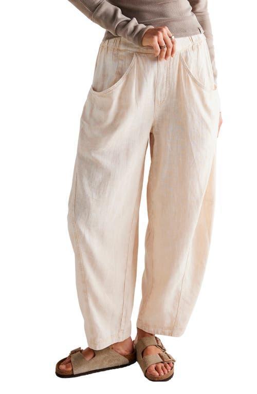 Free People High Road Pull-On Linen Blend Barrel Pants Product Image