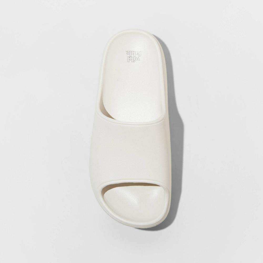 Womens Robbie Slide Sandals - Wild Fable Off-White 11 Product Image