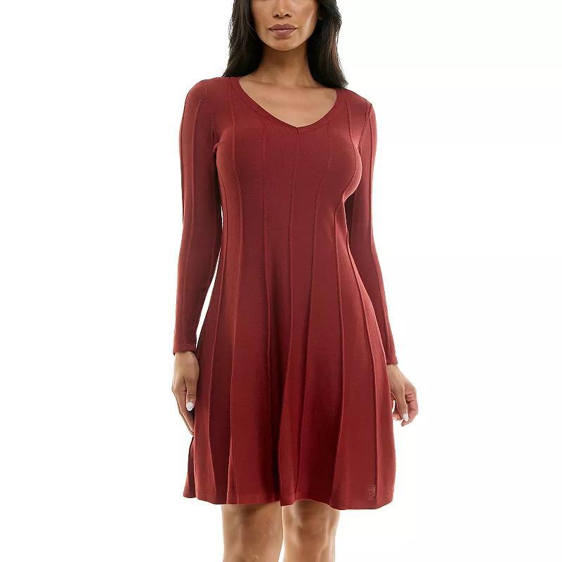 Womens Nina Leonard A-Line Sweater Dress Product Image