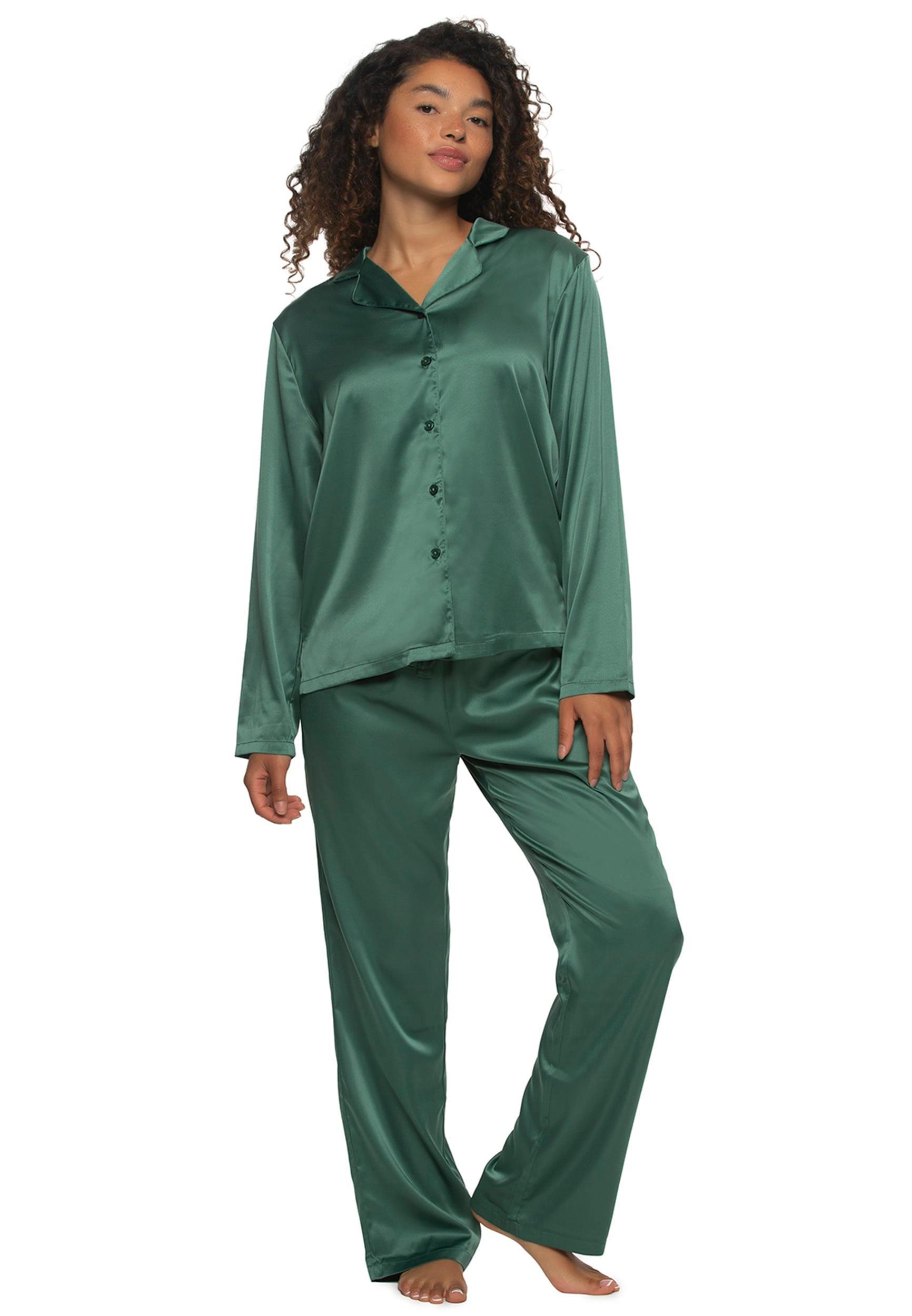 Felina Elysees Rich Satin Notch Collar Pajama Set Product Image