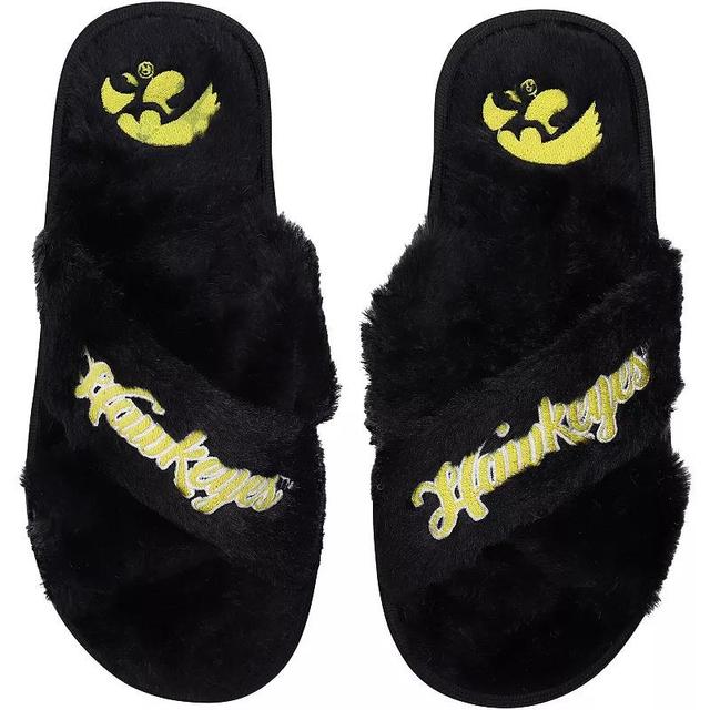 Womens FOCO Iowa Hawkeyes Script Cross Slide Slippers Product Image