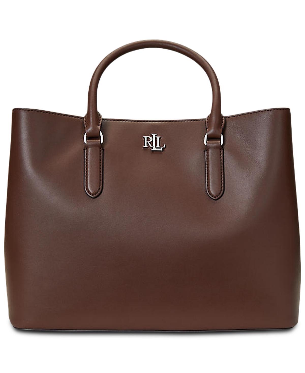 Lauren Ralph Lauren Womens Full-Grain Smooth Leather Large Marcy Satchel Product Image