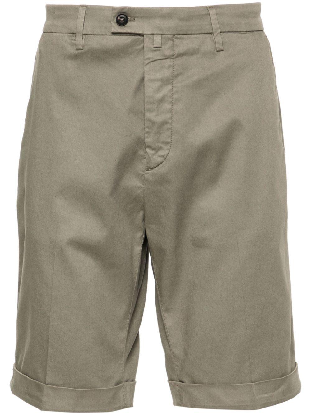 Cotton-lyocell Bermuda Shorts In Grey Product Image