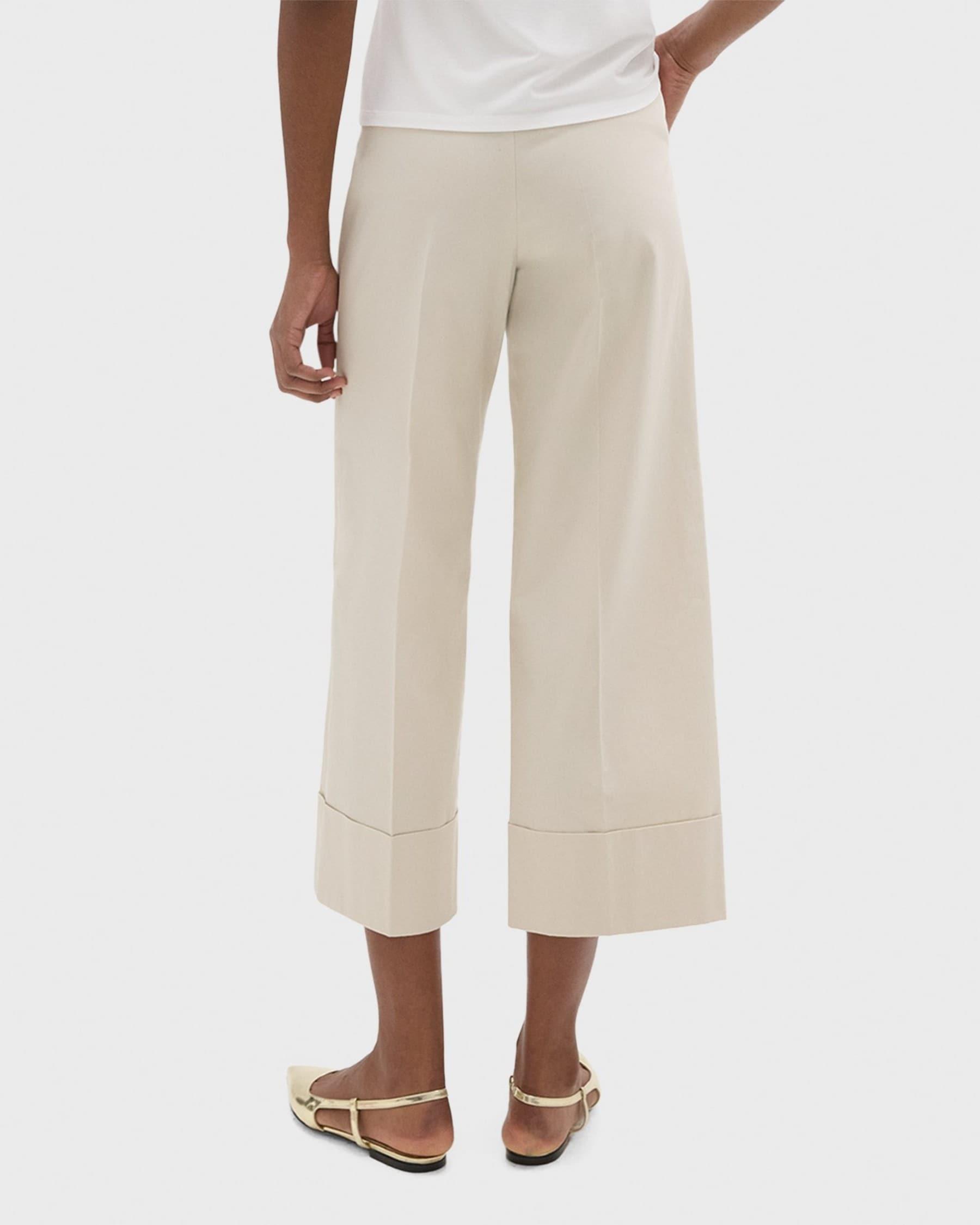 High-Waist Cuff Pant in Organic Cotton Product Image