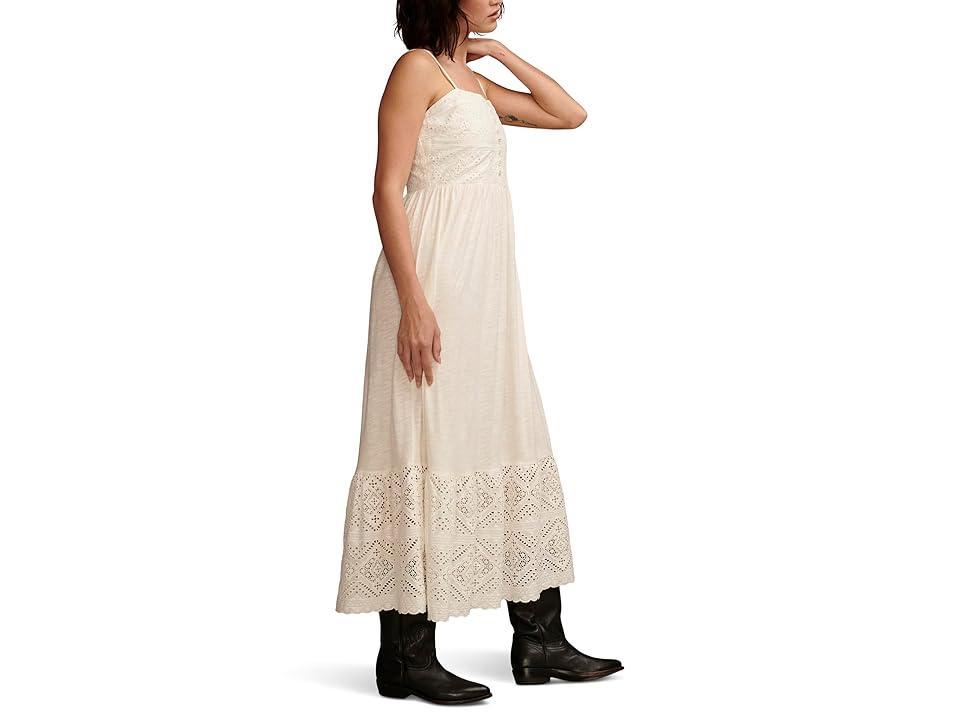 Lucky Brand Cutwork Maxi Dress (Whisper ) Women's Dress Product Image