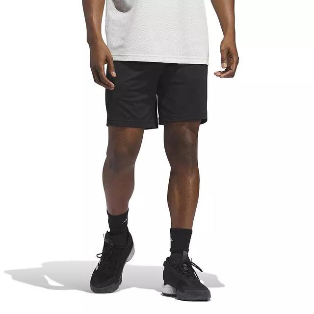 adidas Legends 3-Stripes Basketball 9 Shorts White/Black) Men's Clothing Product Image