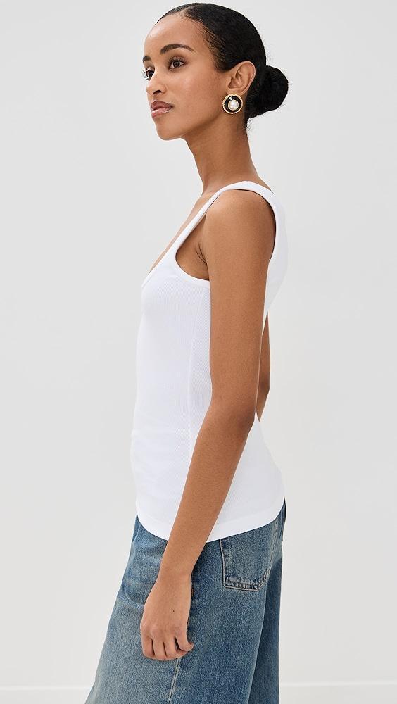 Versace Cotton Stretch Rib Tank Top | Shopbop Product Image