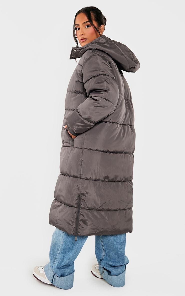 Petite Charcoal Long Puffer Coat Product Image