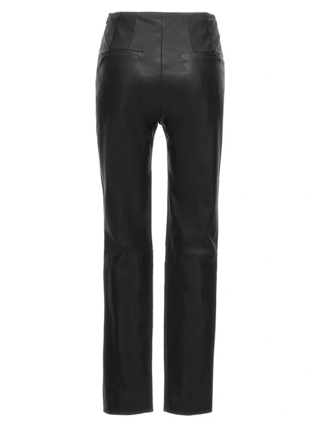 Stretch Leather Leggings In Black Product Image