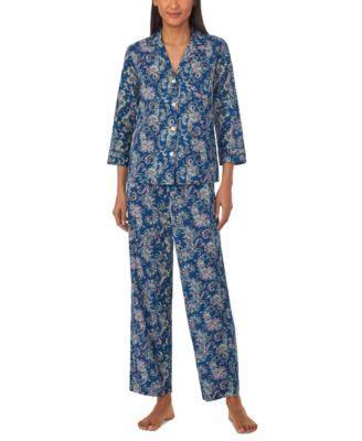 Women's 2-Pc. 3/4-Sleeve Printed Pajamas Set Product Image