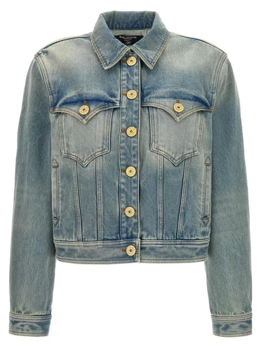 BALMAIN Coats & Jackets In Blue Product Image