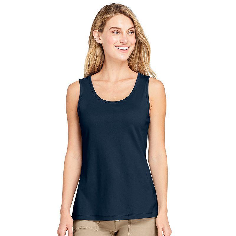 Lands End Womens Tall Cotton Tank Top Product Image