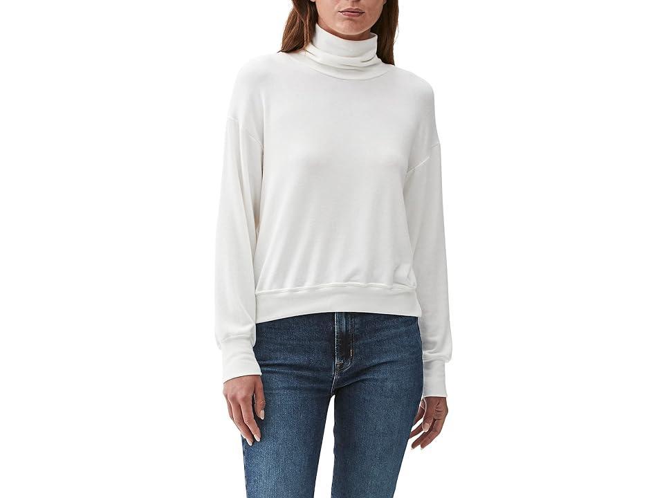 Michael Stars Madison Brushed Jersey Mimi Turtleneck Pullover (Chalk) Women's Clothing Product Image