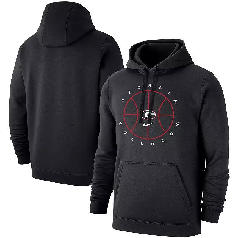 Mens Nike Georgia Bulldogs Basketball Icon Club Fleece Pullover Hoodie Product Image