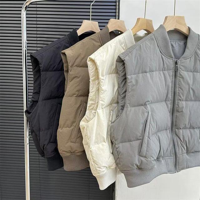 Plain Zip Puffer Vest Product Image