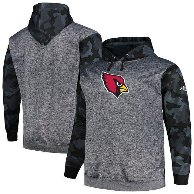 Mens Fanatics Branded Heather Charcoal Arizona Cardinals Big & Tall Camo Pullover Hoodie Product Image