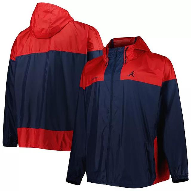 Mens Columbia Atlanta Braves Flash Forward Challenger Omni-Shade Full-Zip Windbreaker Blue Product Image