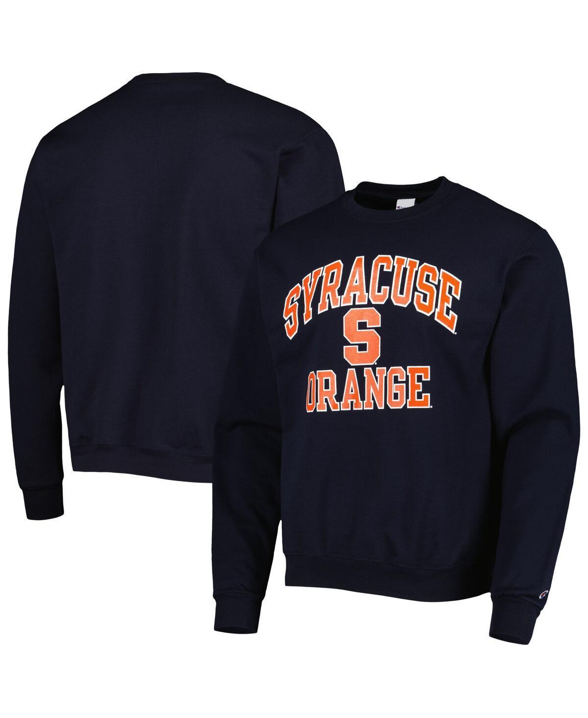 Mens Champion Syracuse Orange High Motor Pullover Sweatshirt Blue Product Image