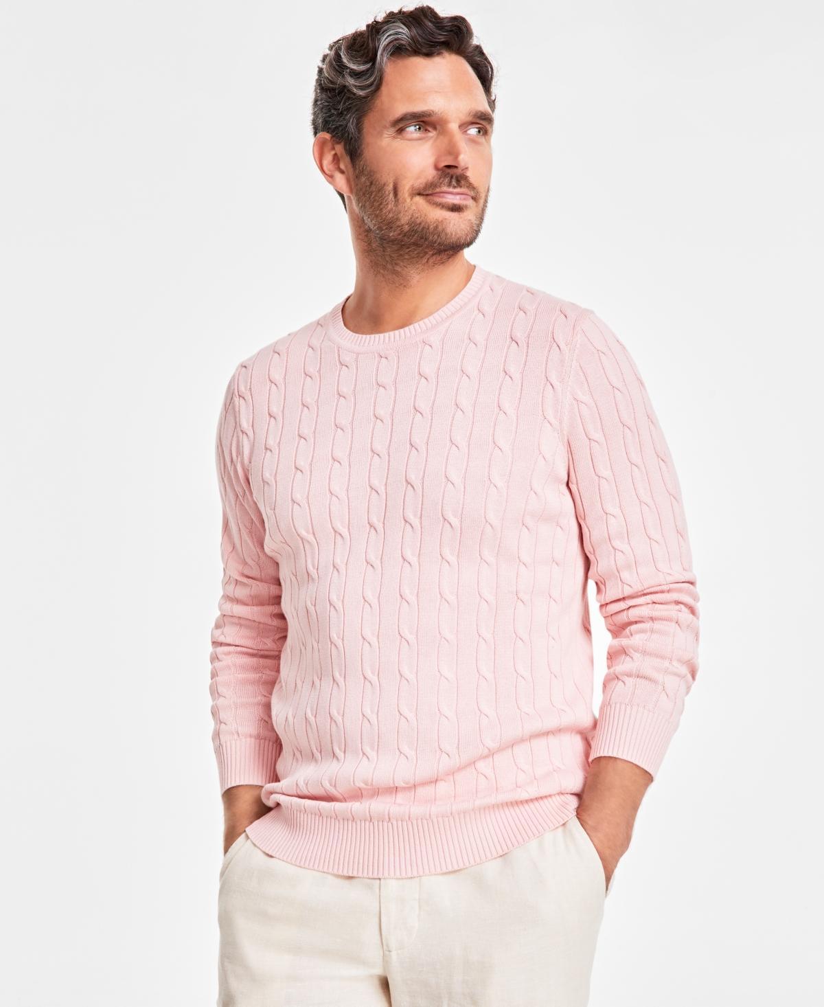 Club Room Mens Cable-Knit Cotton Sweater, Created for Macys Product Image