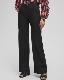 Petite High Rise Wide Leg Jeans product image