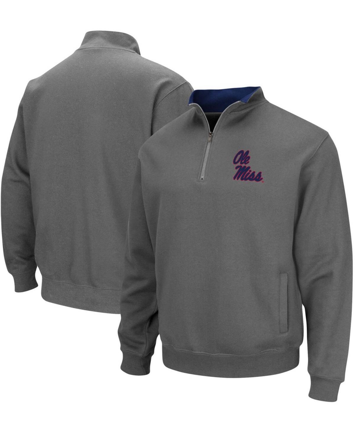 Mens Colosseum Charcoal Ole Miss Rebels Tortugas Logo Quarter-Zip Jacket Product Image