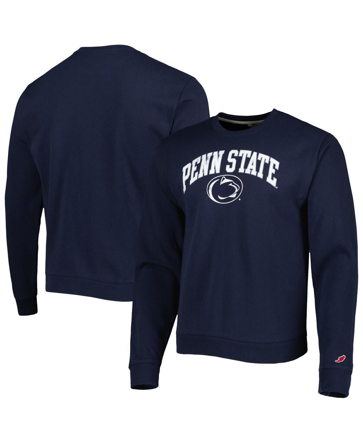 Mens League Collegiate Wear Penn State Nittany Lions 1965 Arch Essential Fleece Crewneck Pullover Sweatshirt Blue Product Image