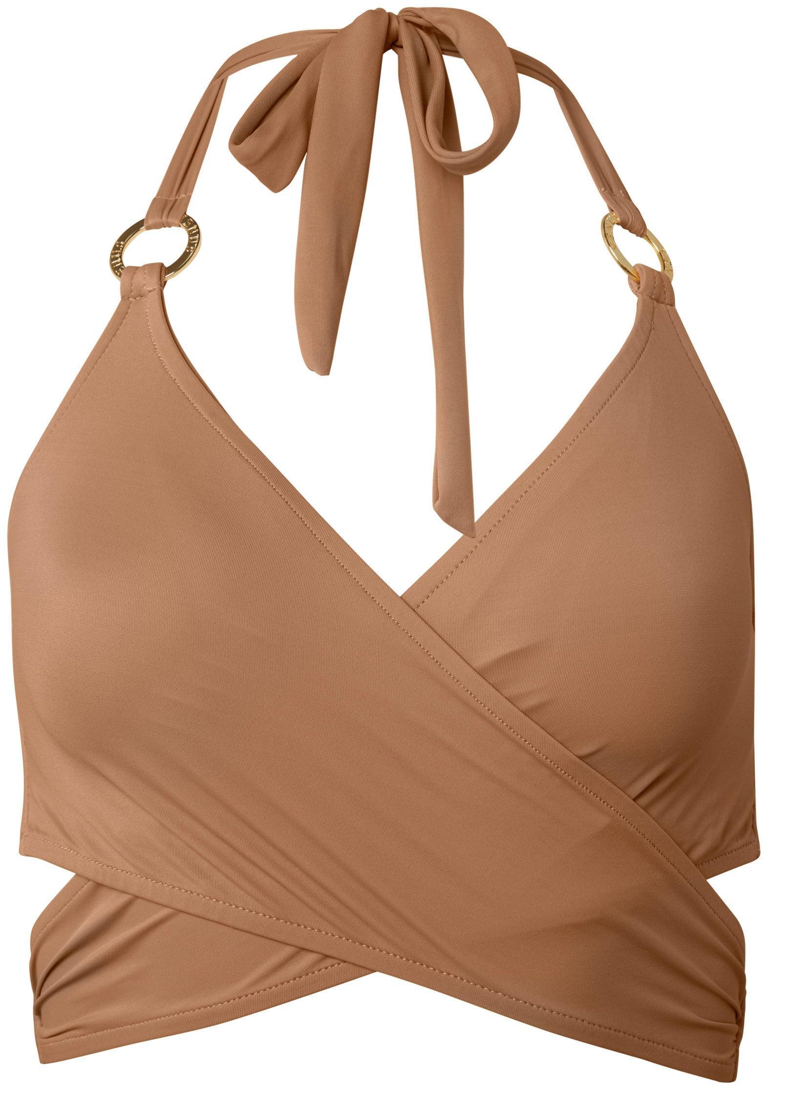 Laguna Wrap Bikini Top - Macchiato Product Image