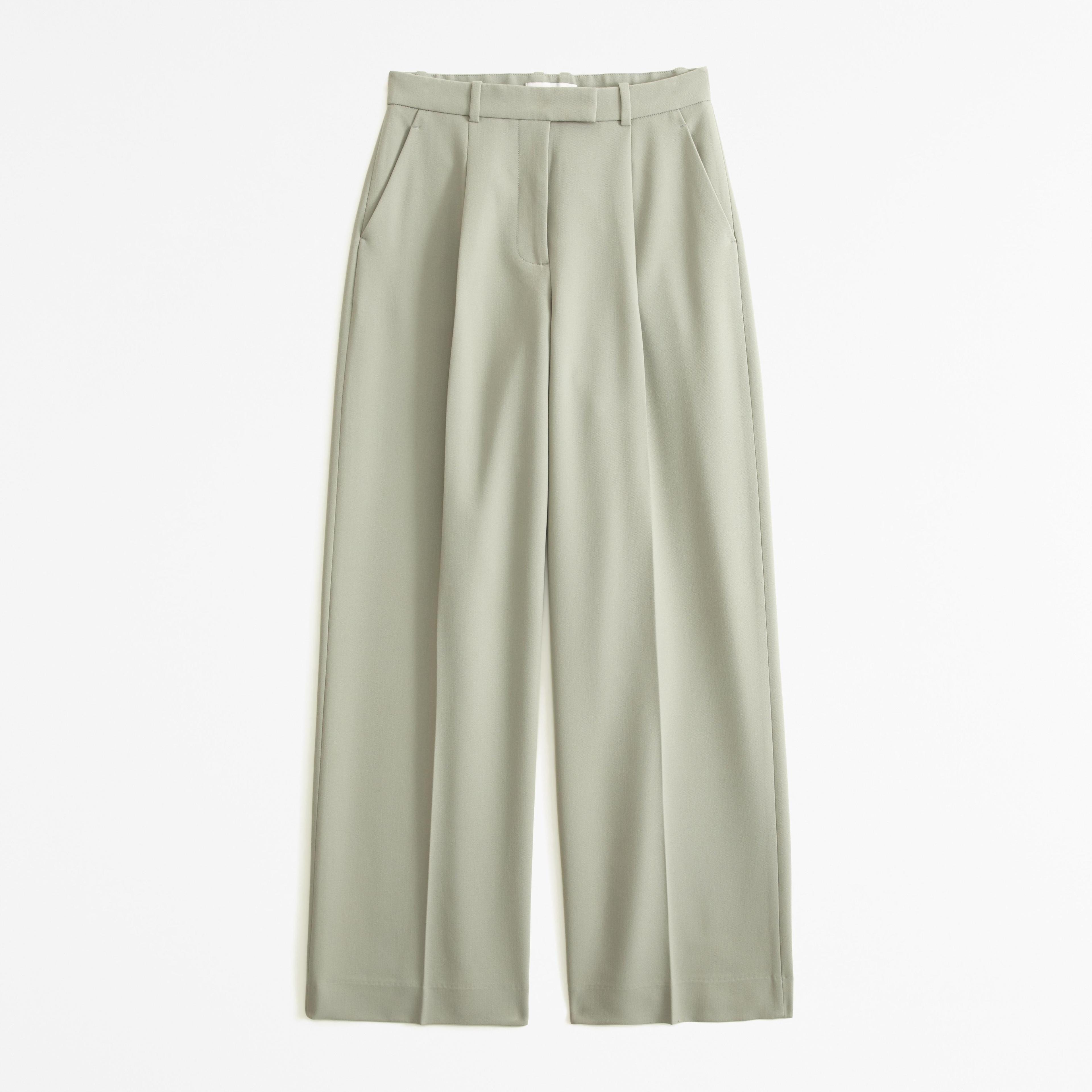 Curve Love A&F Harper Tailored Ultra Wide Leg Pant Product Image