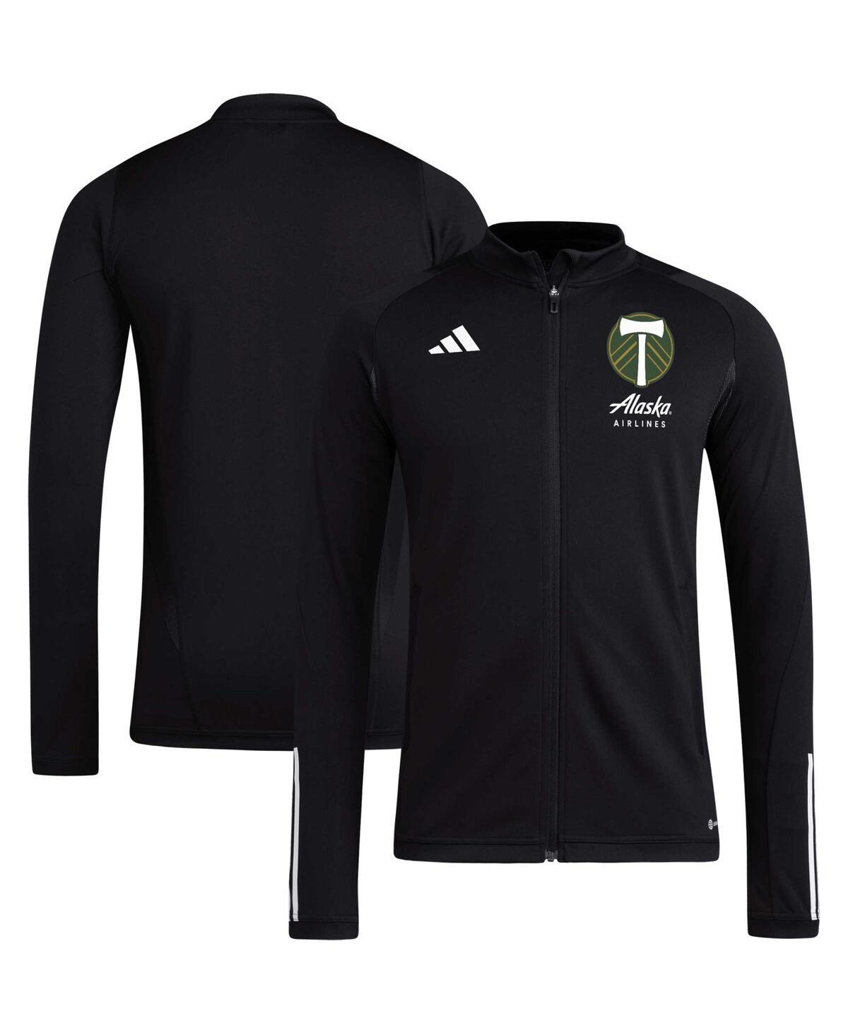 Mens adidas Black Portland Timbers 2023 On-Field Aeroready Full-Zip Training Top Product Image