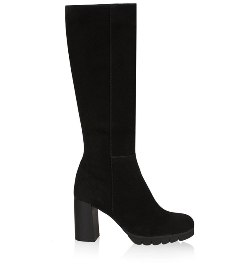 LA CANADIENNE Miles Suede Boot In Black Product Image