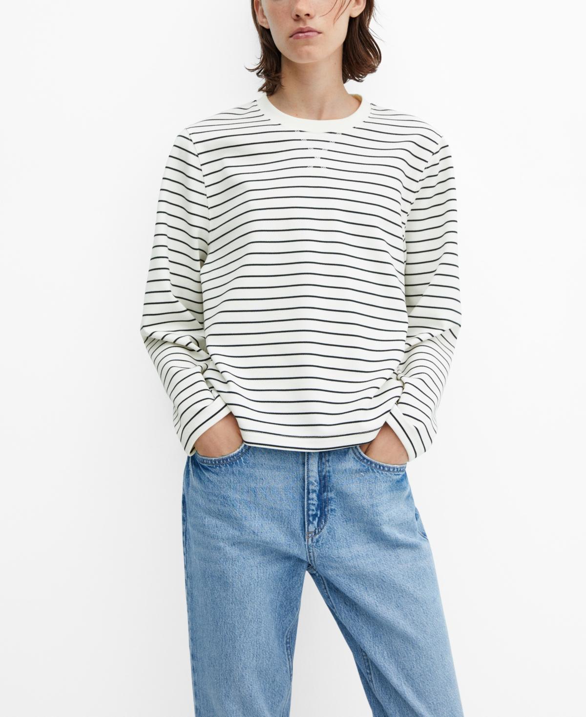 Mango Womens Striped Sweatshirt product image