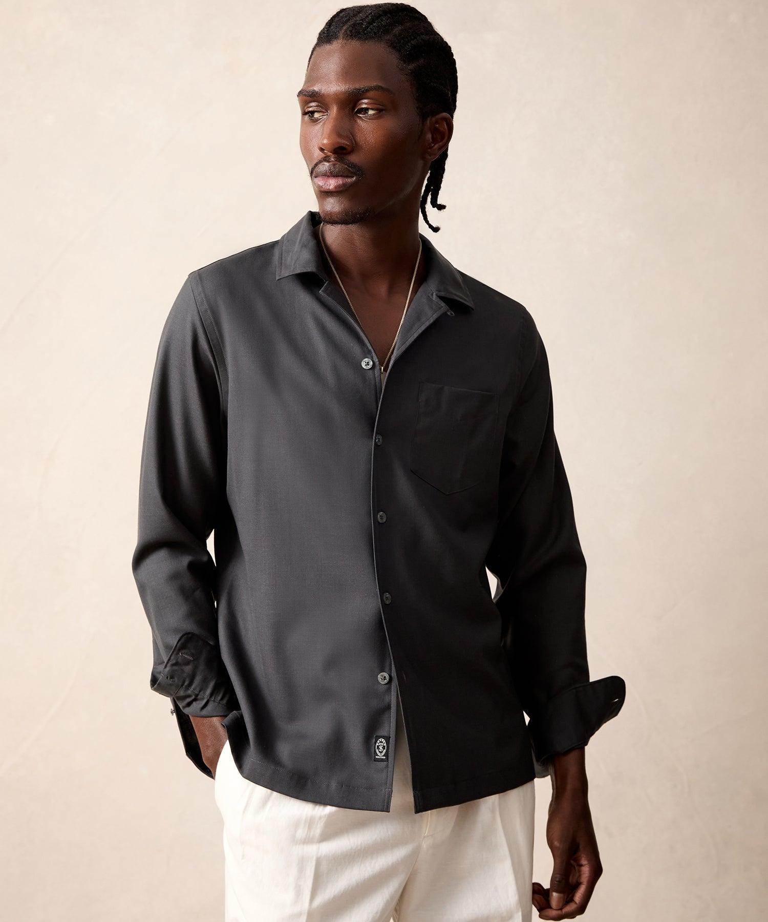 Merino Hollywood Shirt in Charcoal Product Image