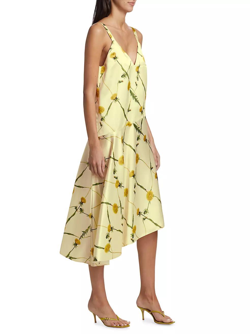 Dandelion Print Bias-Cut Slipdress Product Image