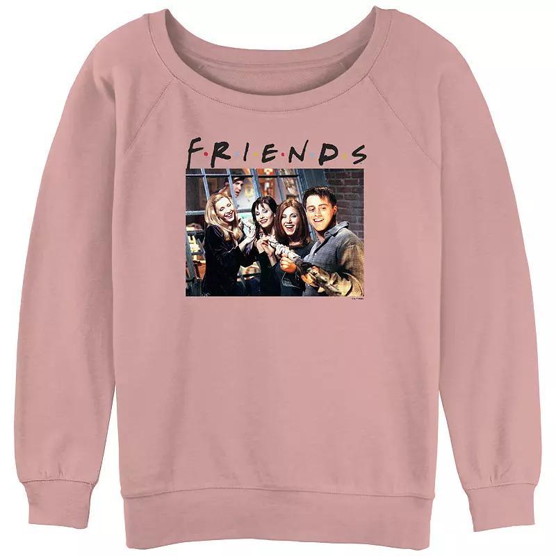 Juniors Friends Long Poking Stick Scene Graphic Slouchy Terry Pullover, Womens Product Image