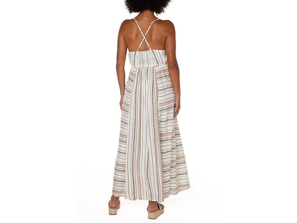 Liverpool Los Angeles Maxi Dress with Back Smocking Detail (Multicolor Stripe) Women's Dress Product Image