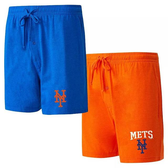 Mens Concepts Sport Royal/Orange New York Mets Two-Pack Meter Sleep Shorts Product Image