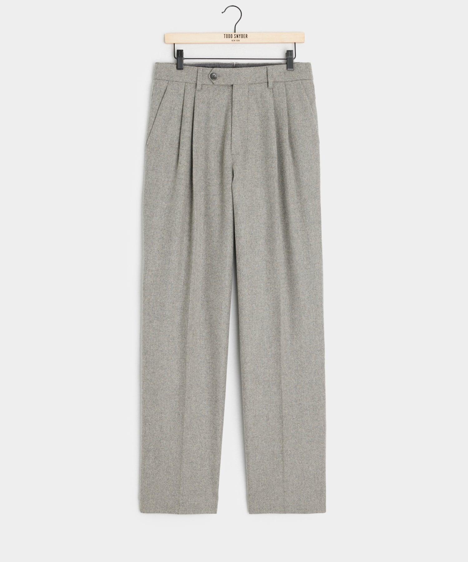 Italian Flannel Wythe Trouser in Light Grey Product Image