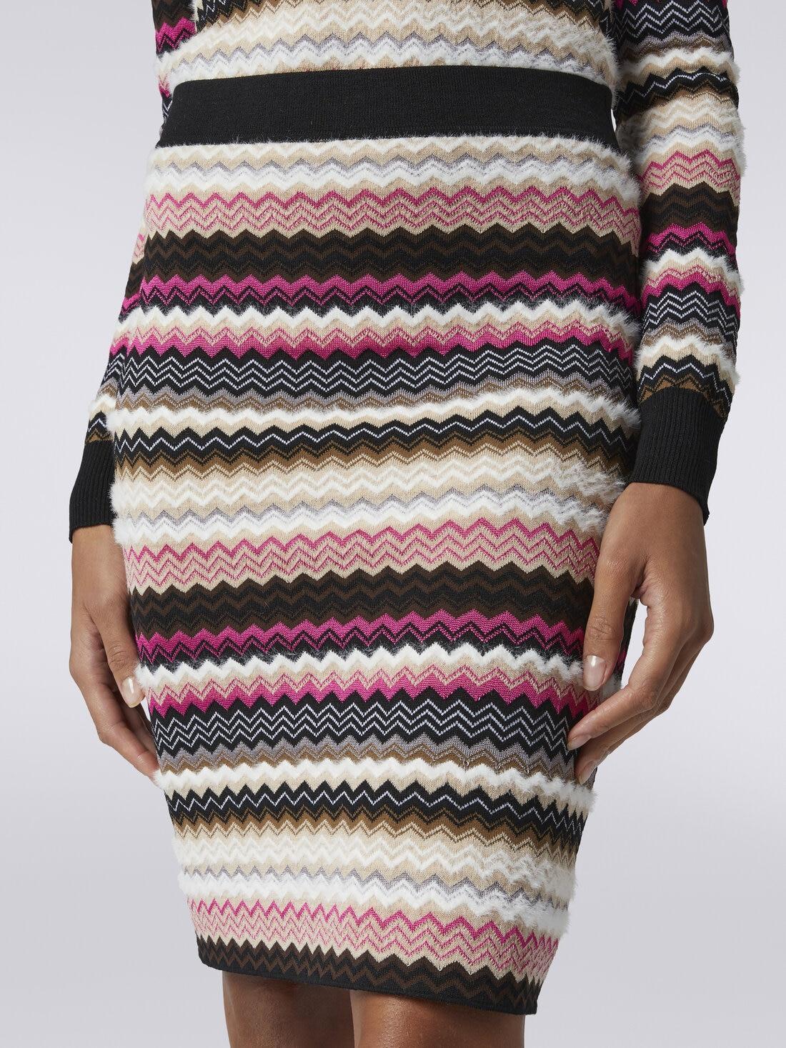 Wool blend chevron knit skirt Multicoloured | Missoni Product Image