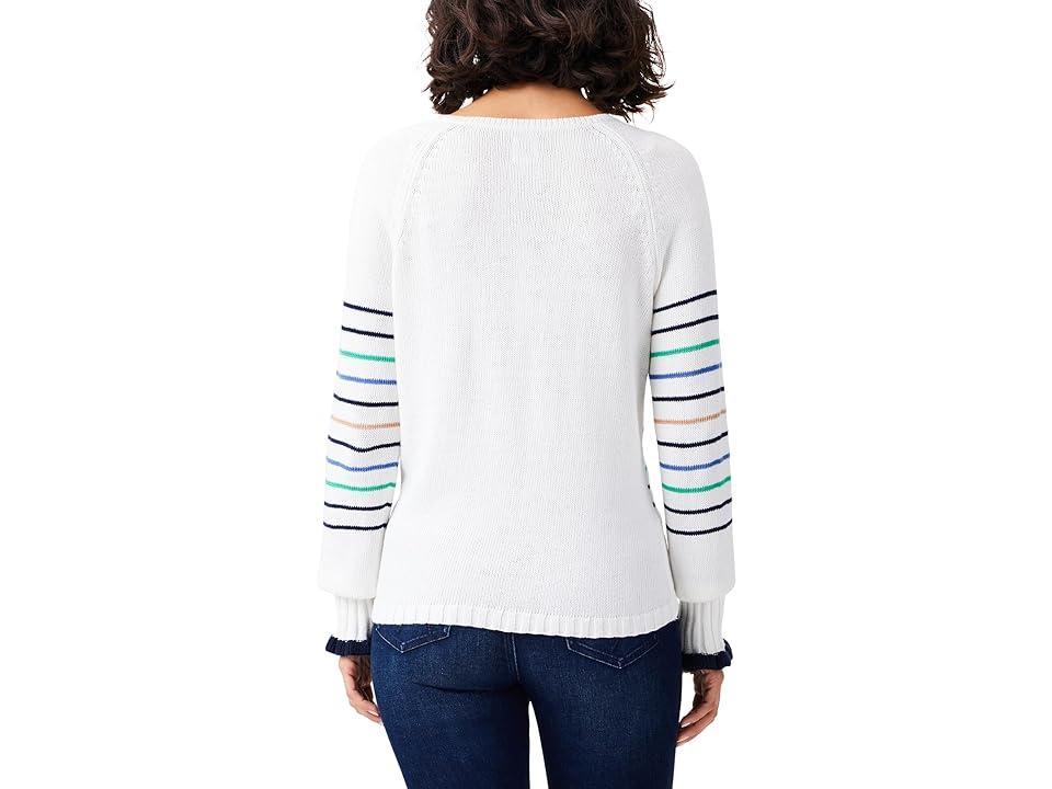 NIC+ZOE Maritime Stripe Sweater (Cream Multi 1) Women's Sweater Product Image