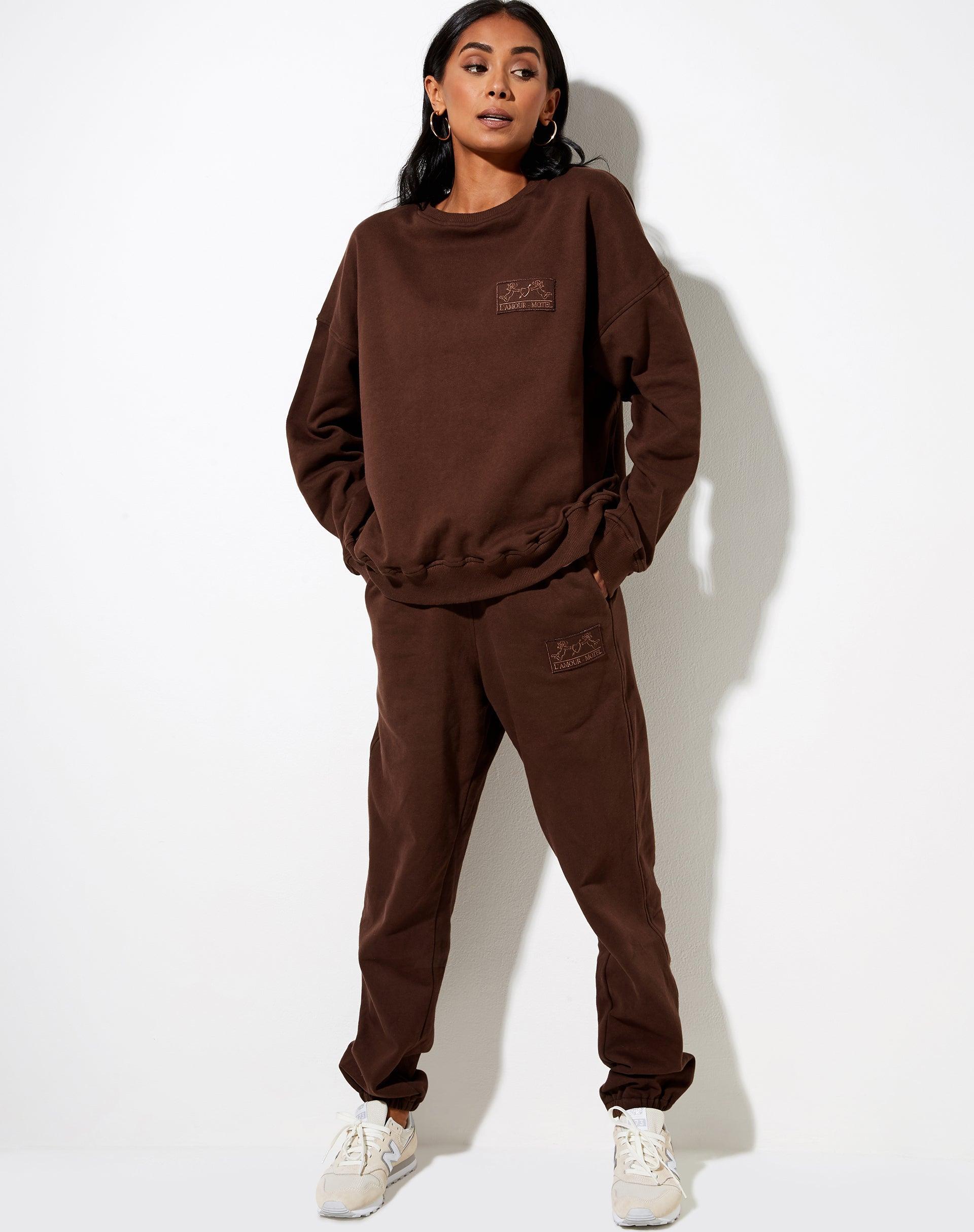 Ted Sweatshirt in Deep Mahogany L'Amour Cherub Label Embro Product Image