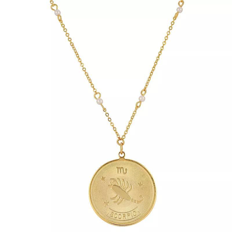 1928 Gold-tone Sagittarius Pendant Necklace, Womens, November Product Image