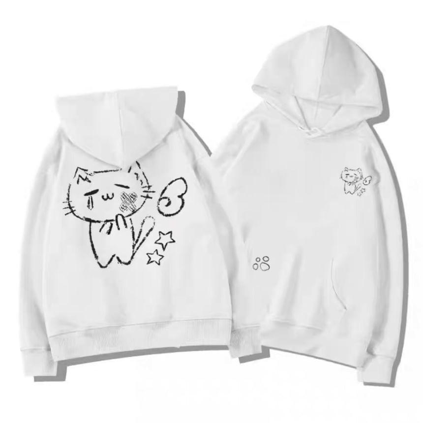 Couple Matching Cartoon Print Hoodie Product Image